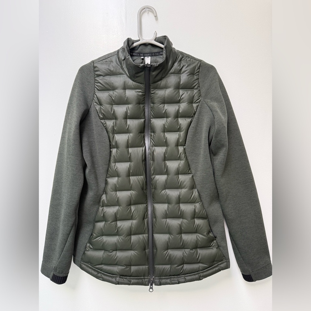 adidas Olive Quilted Puffer Jacket